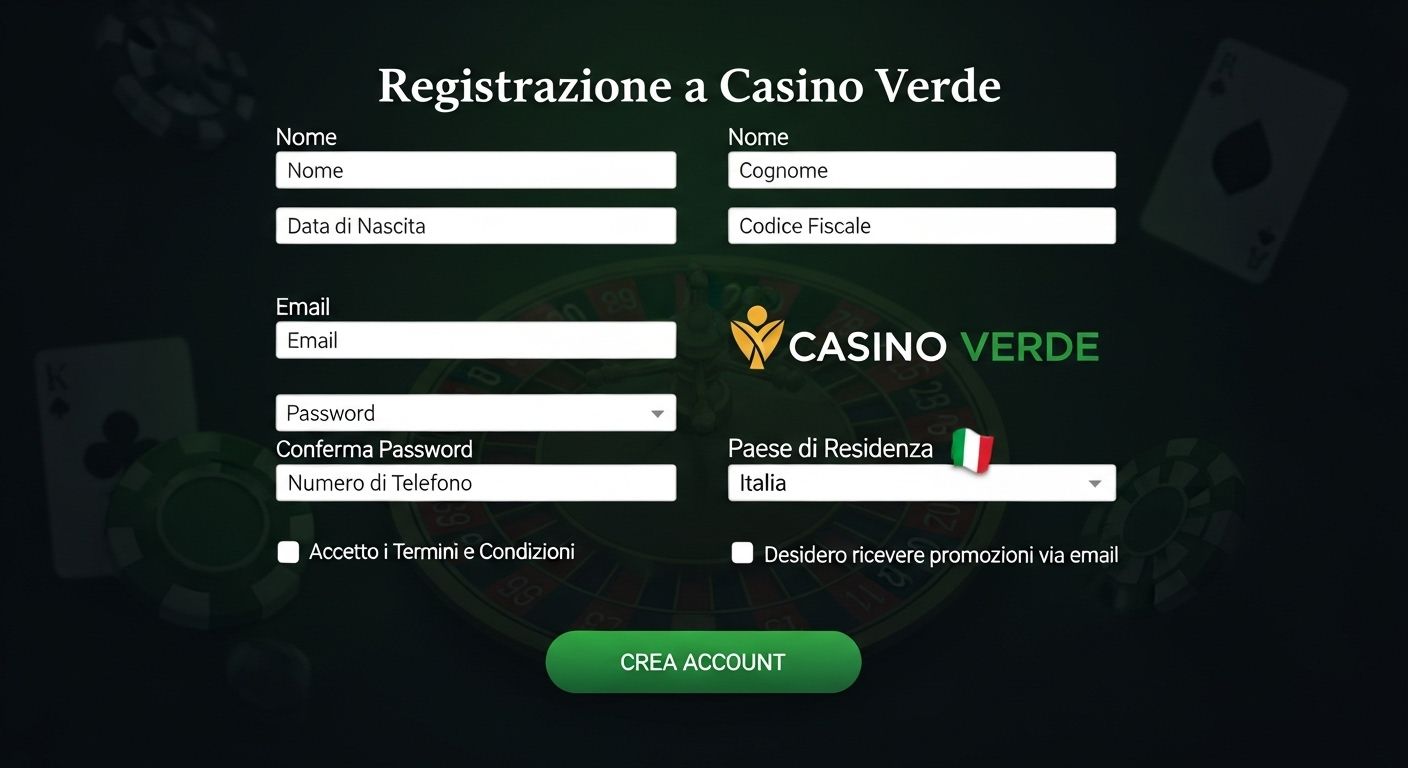 Come registrarsi verify casino account